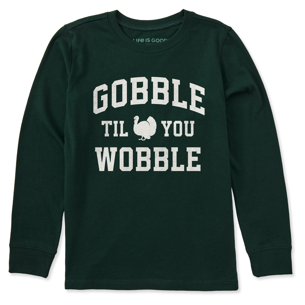 Kids Gobble til you Wobble Arch Long Sleeve Crusher Tee product image 1