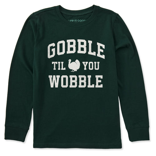 Kids Gobble til you Wobble Arch Long Sleeve Crusher Tee product image 1