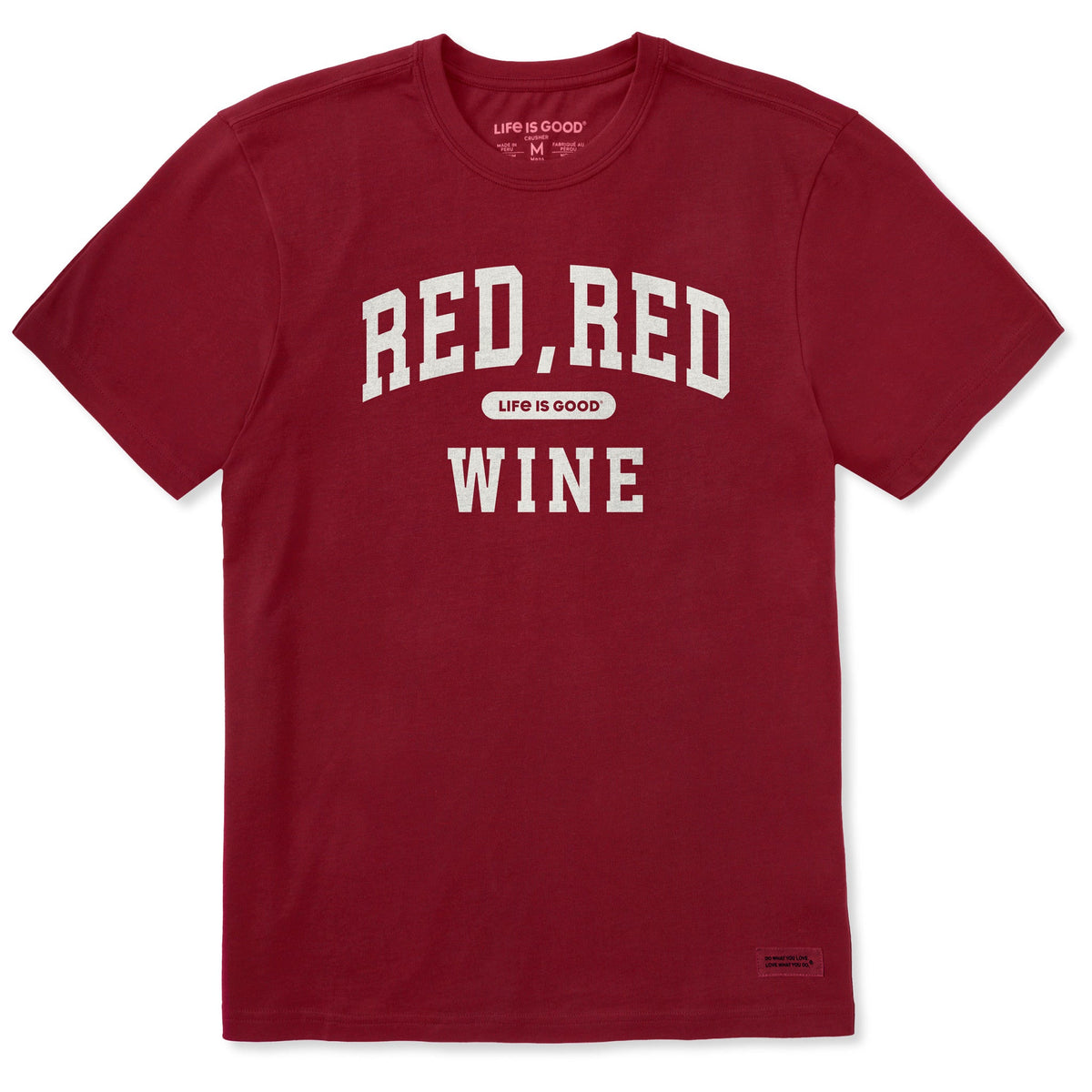 Men's Red Wine Arch Short Sleeve Crusher Tee product image 1