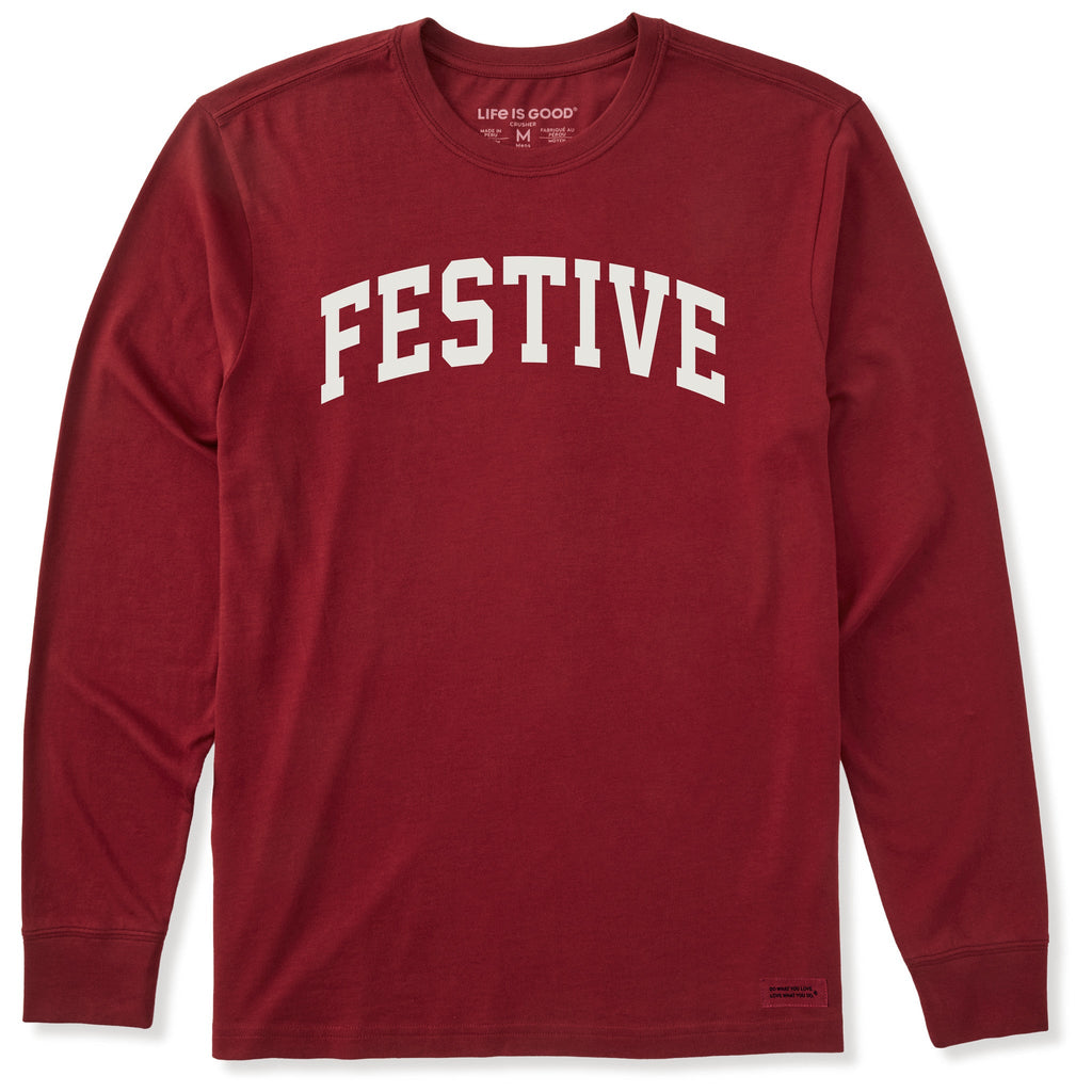 Men's Festive Arch Long Sleeve Crusher Tee product image 1