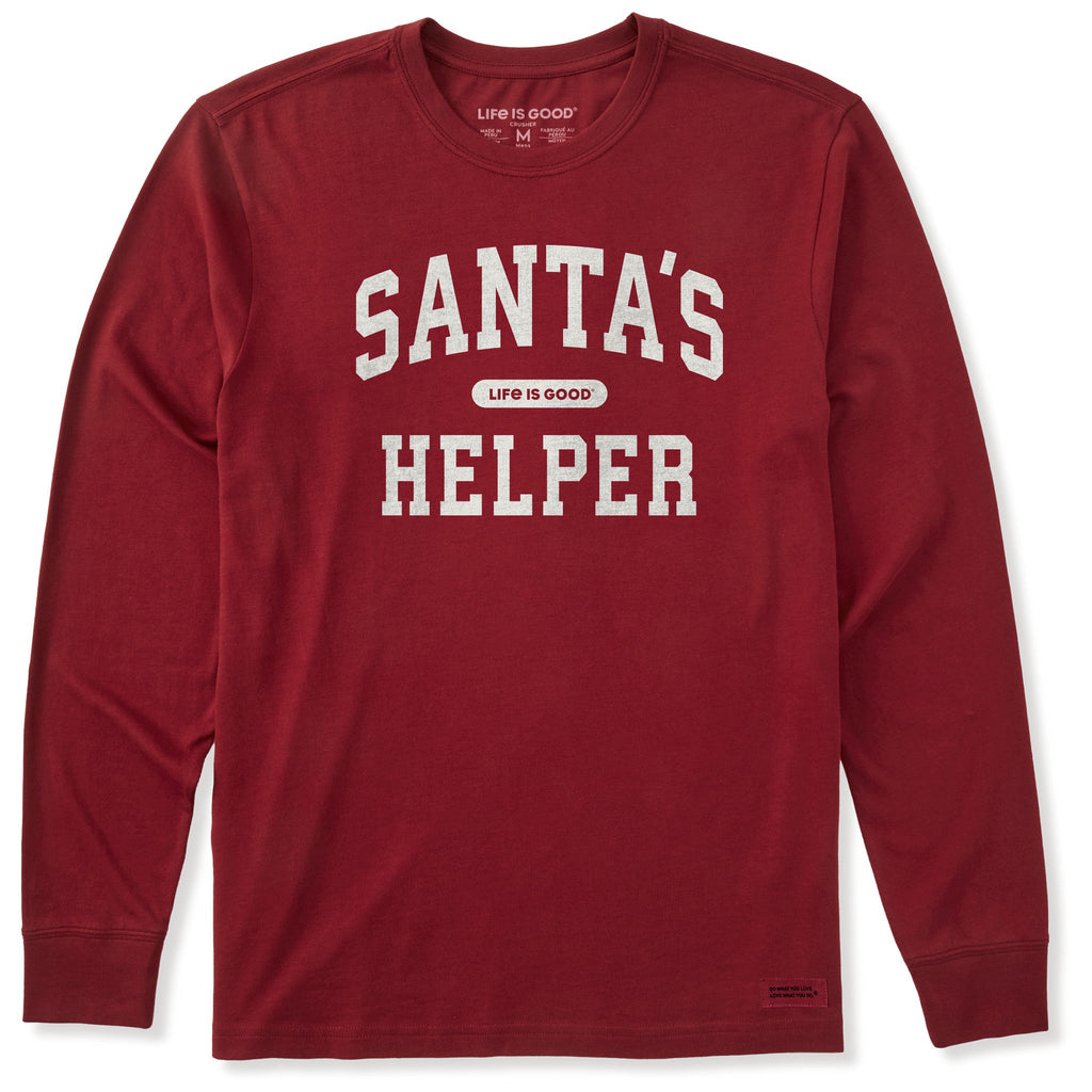 Men's Santa's Helper Arch Long Sleeve Crusher Tee product image 1
