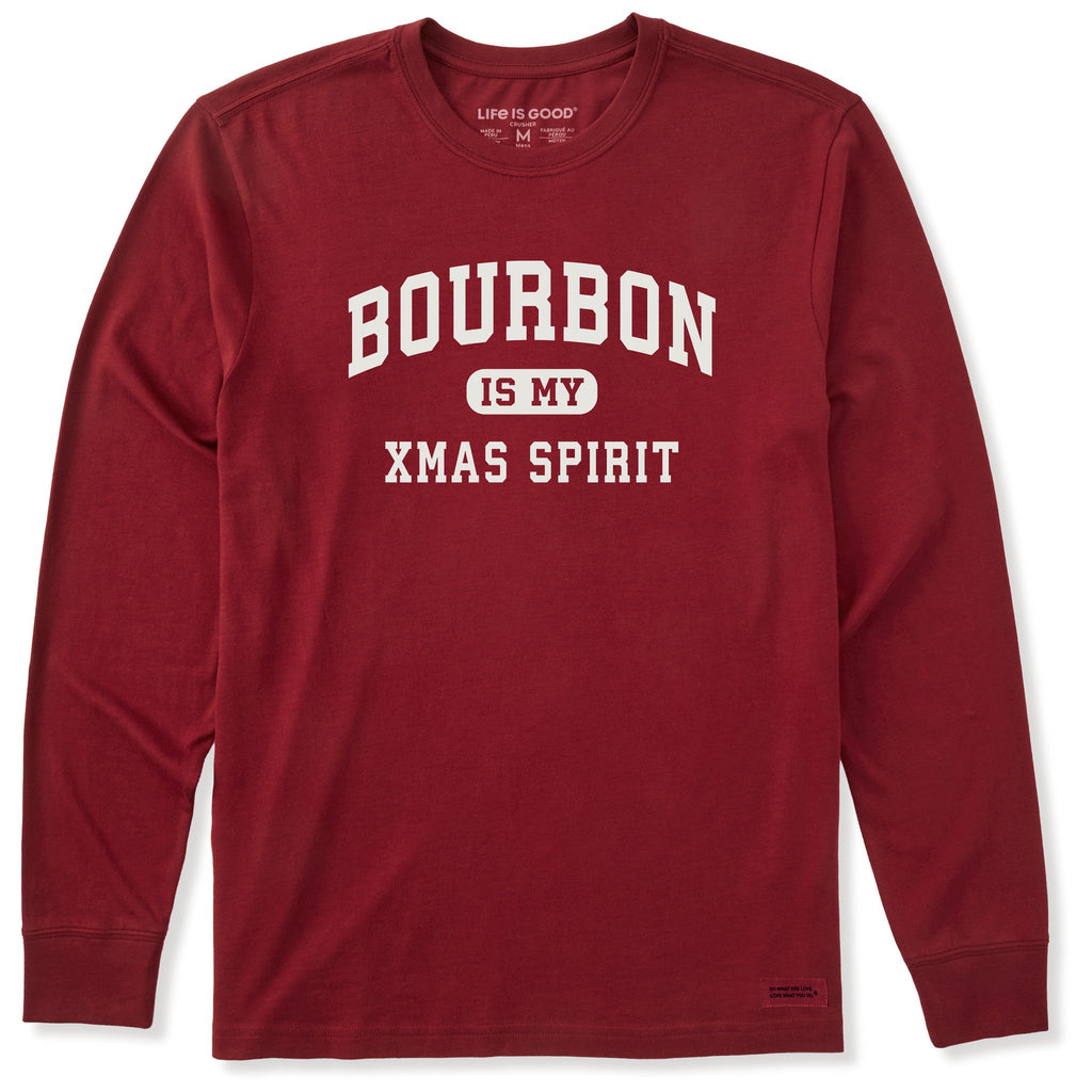 Men's Bourbon Xmas Spirit Arch Long Sleeve Crusher Tee product image 1