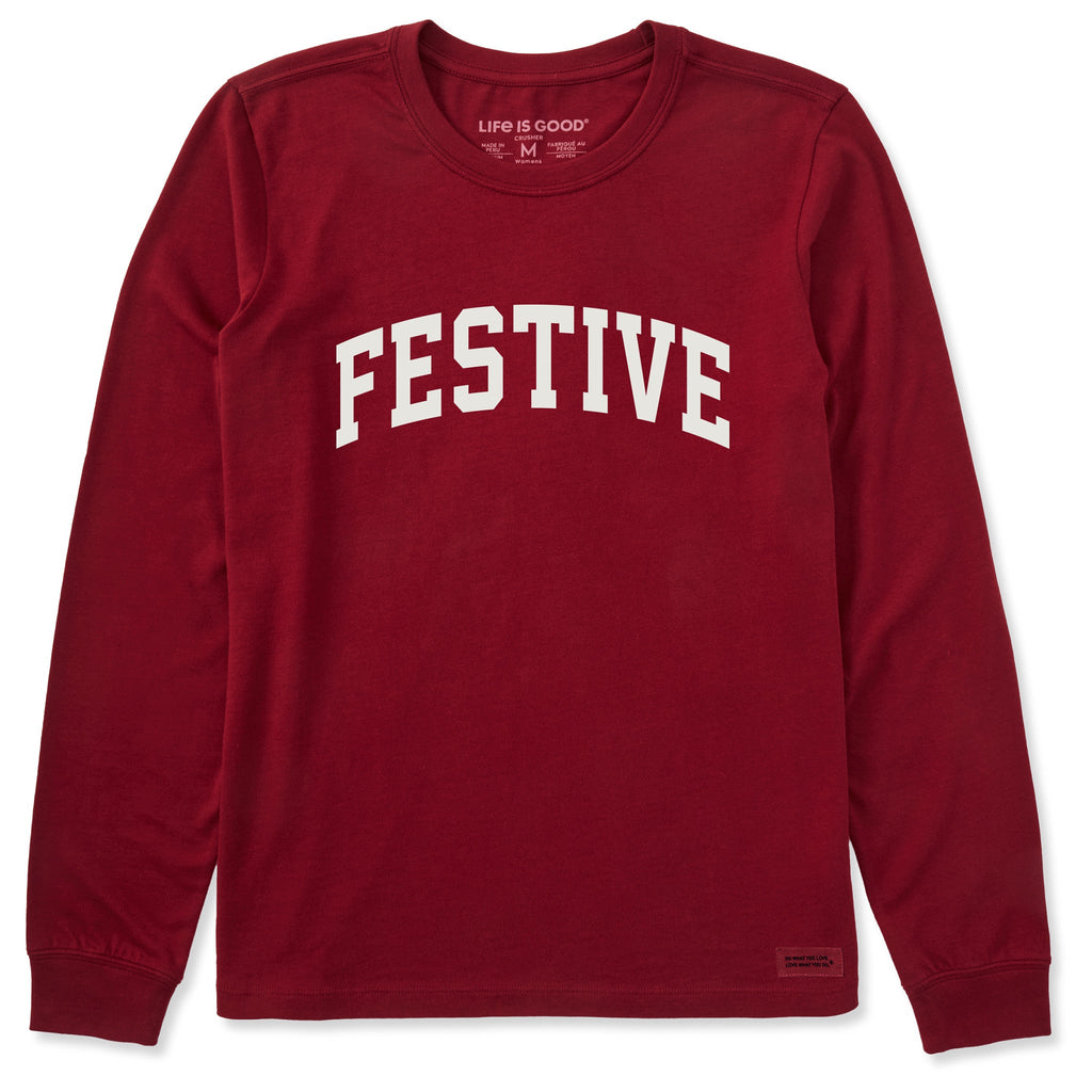 Women's Festive Arch Long Sleeve Crusher Tee product image 1