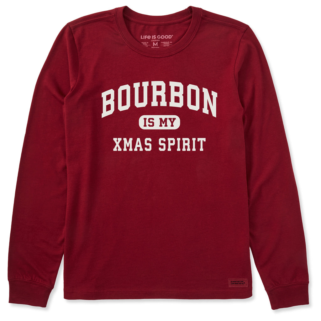 Women's Bourbon Xmas Spirit Arch Long Sleeve Crusher Tee product image 1