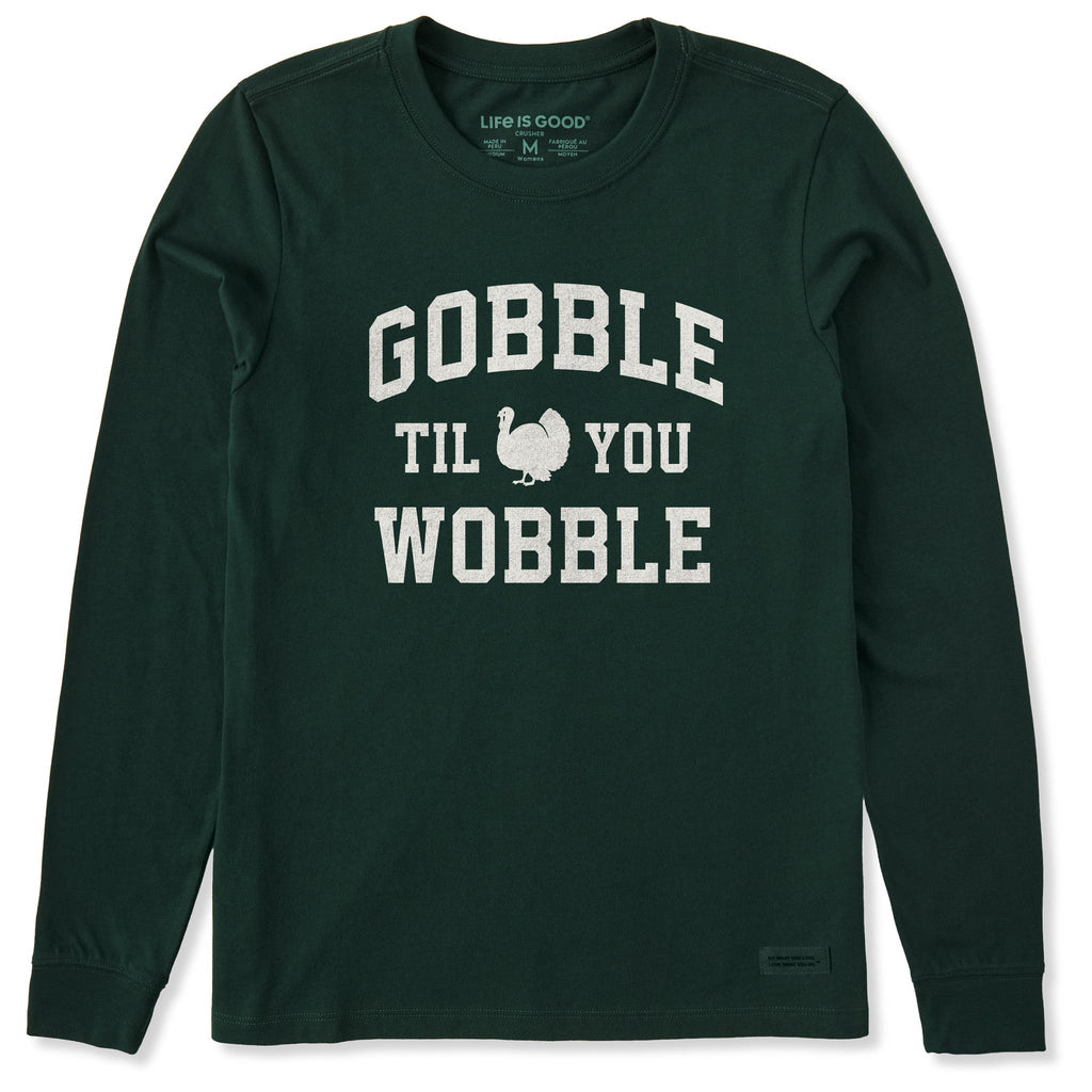 Women's Gobble til you Wobble Arch Long Sleeve Crusher Tee product image 1