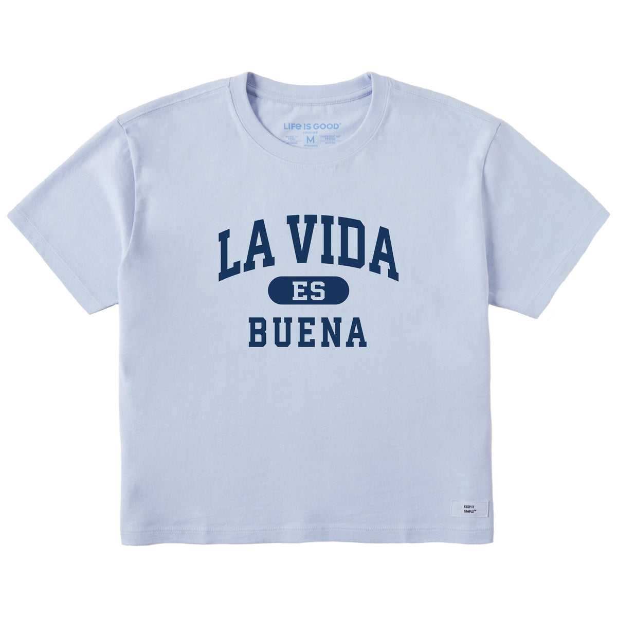 Women's La Vida Es Buena Arch Short Sleeve Crusher Boxy Tee product image 1