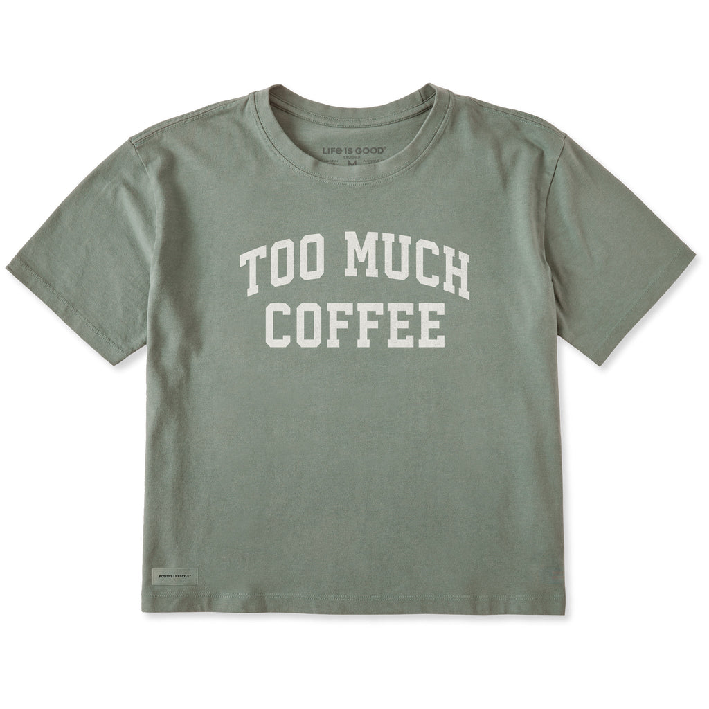 Women's Too Much Coffee Arch Short Sleeve Crusher Boxy Tee product image 1