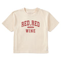Women's Red Wine Arch Short Sleeve Crusher Boxy Tee product image 1