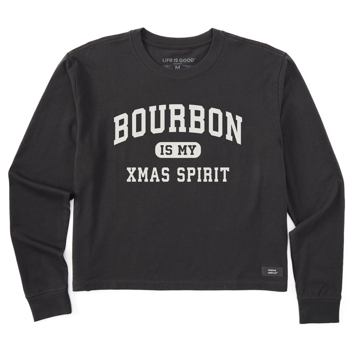 Women's Bourbon Xmas Spirit Arch Long Sleeve Crusher Boxy product image 1