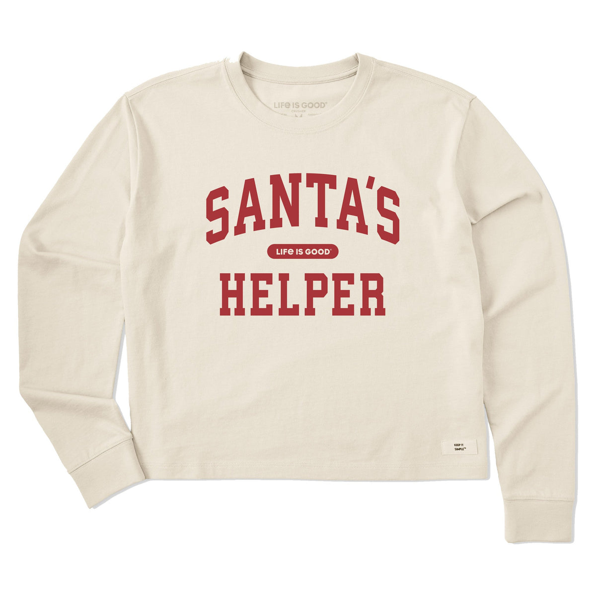 Women's Santa's Helper Arch Long Sleeve Crusher Boxy Tee product image 1