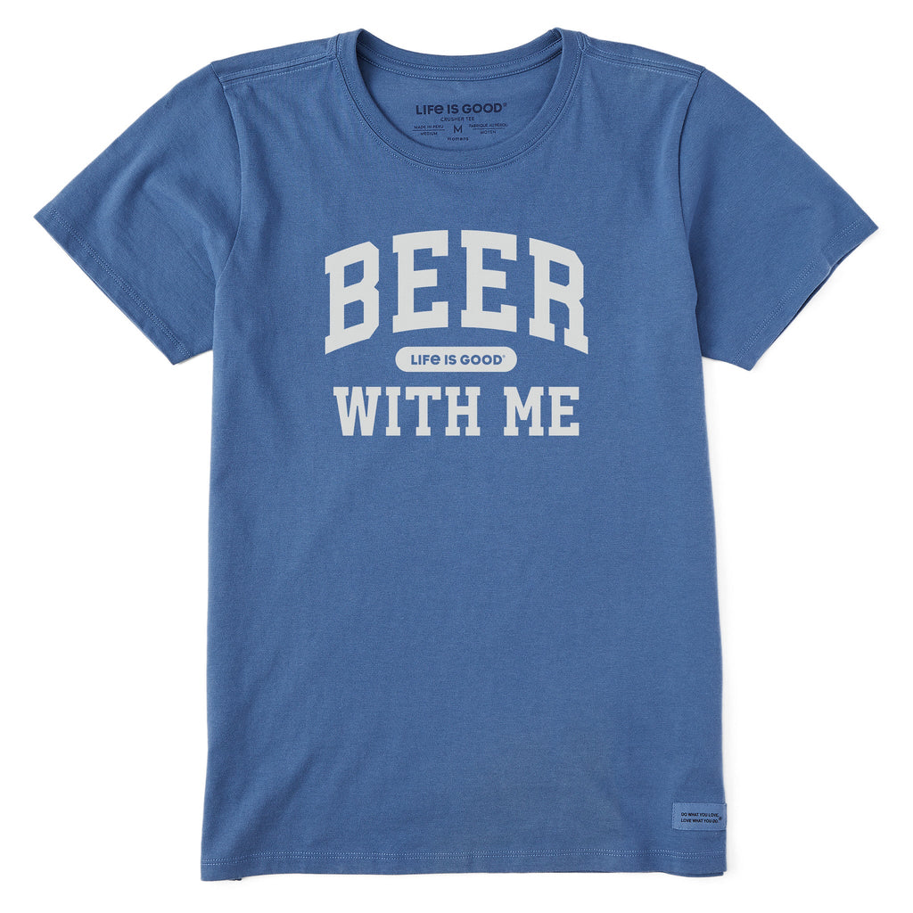 Women's Beer With Me Arch Short Sleeve Crusher Tee product image 1