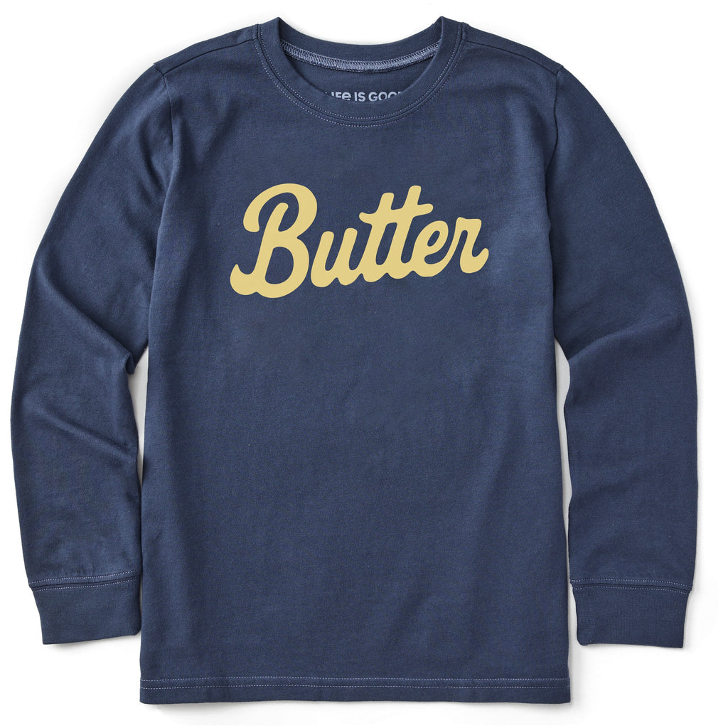 Kids Butter Script Long Sleeve Crusher Tee product image 1