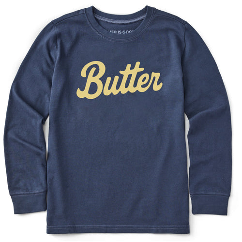 Kids Butter Script Long Sleeve Crusher Tee product image 1