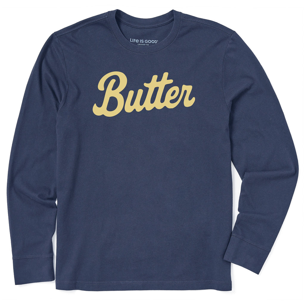 Men's Butter Script Long Sleeve Crusher Tee product image 1