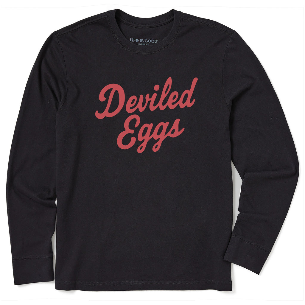 Men's Deviled Eggs Script Long Sleeve Crusher Tee product image 1