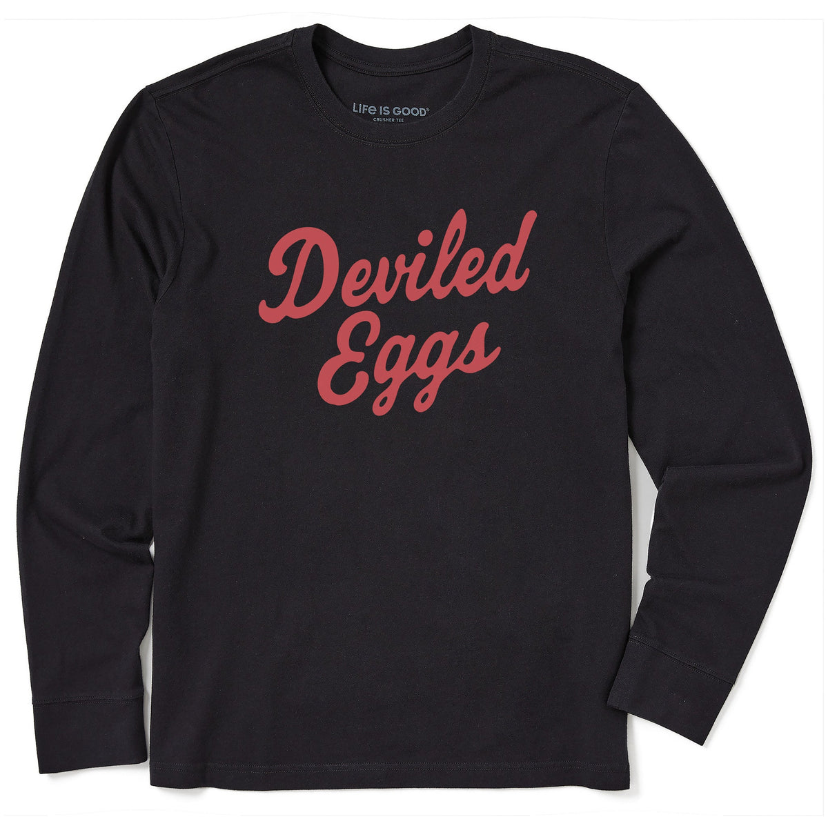 Men's Deviled Eggs Script Long Sleeve Crusher Tee product image 1