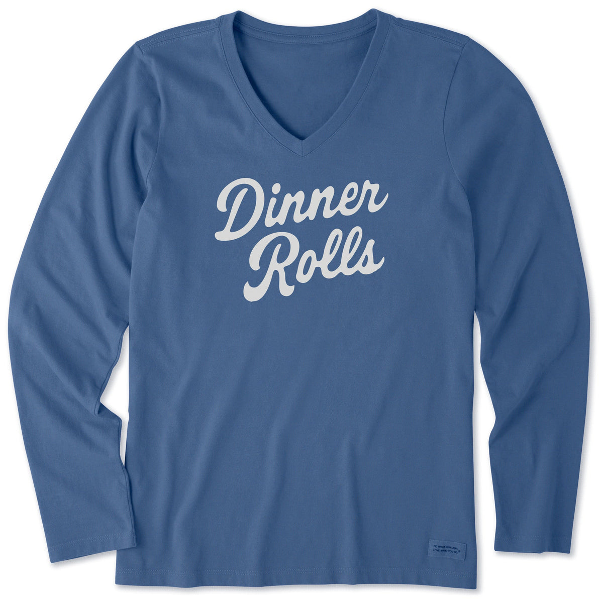 Women's Dinner Rolls Script Long Sleeve Crusher Vee product image 1