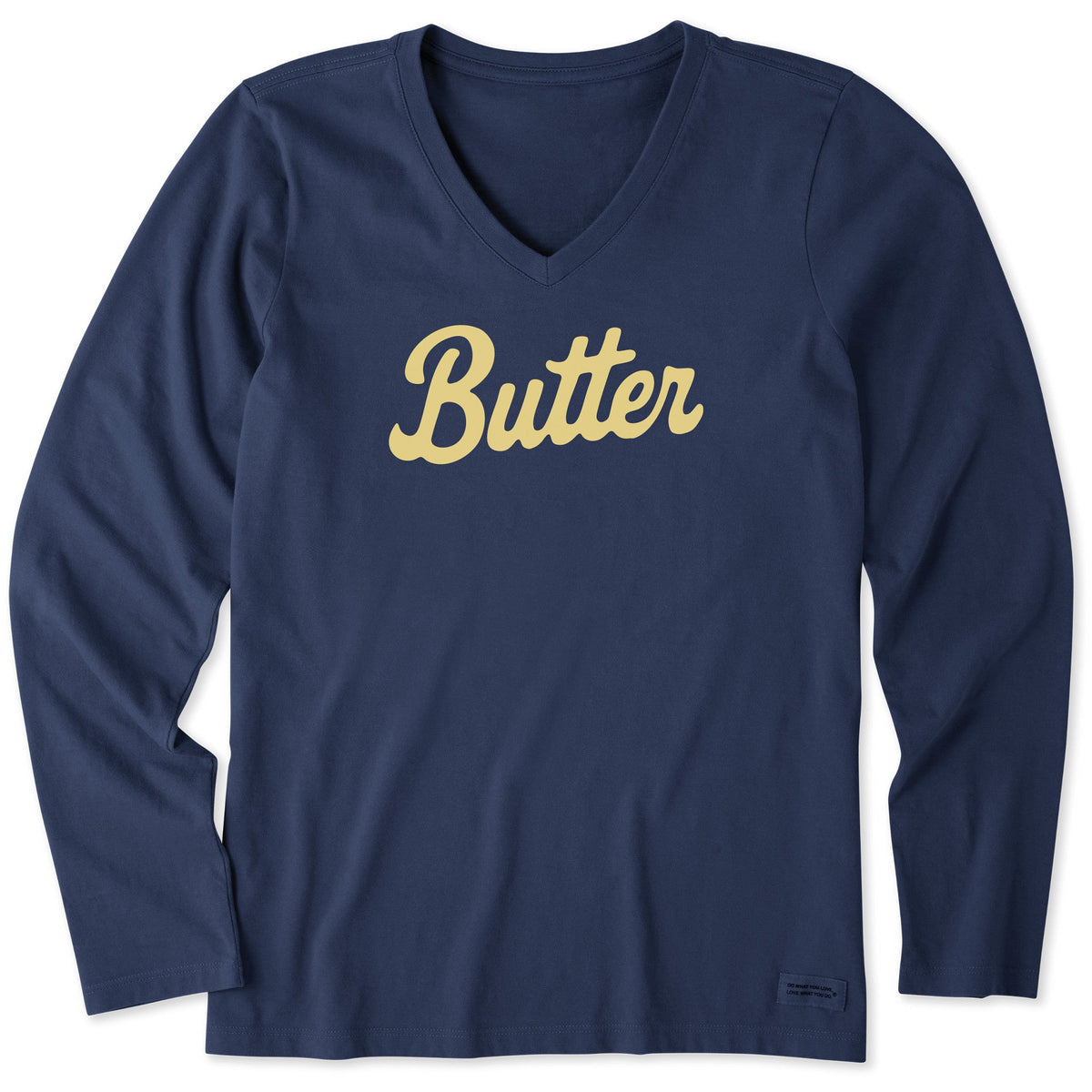 Women's Butter Script Long Sleeve Crusher Vee product image 1
