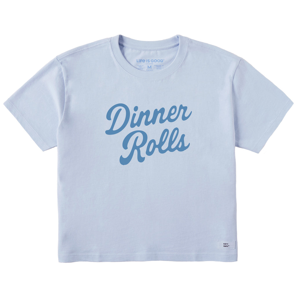 Women's Dinner Rolls Script Short Sleeve Crusher Boxy Tee product image 1