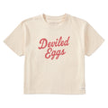 Women's Deviled Eggs Script Short Sleeve Crusher Boxy Tee product image 1