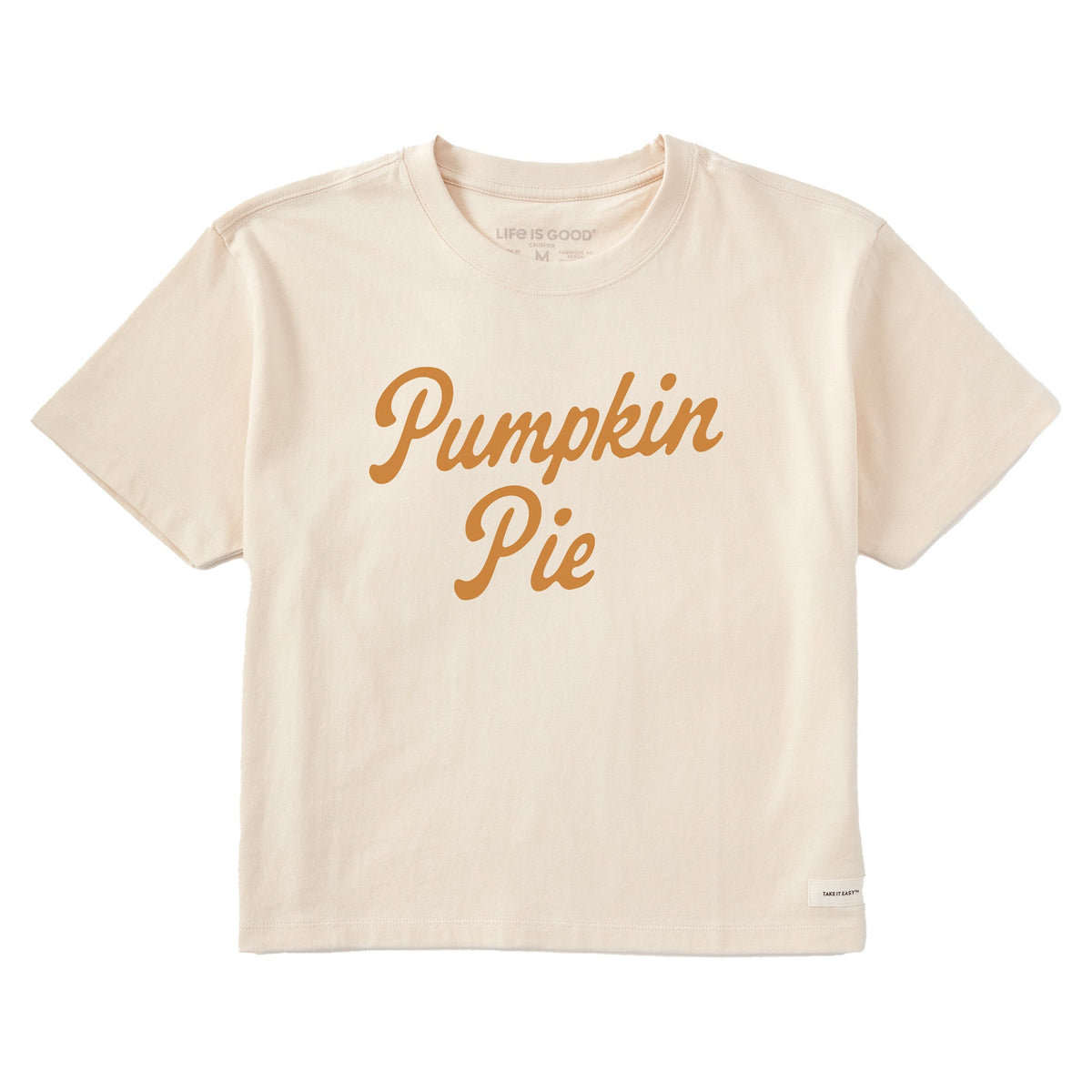 Women's Pumpkin Pie Script Short Sleeve Crusher Boxy Tee product image 1