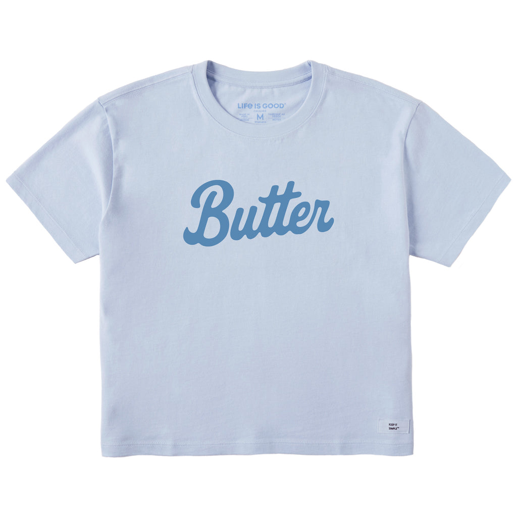 Women's Butter Script Short Sleeve Crusher Boxy Tee product image 1