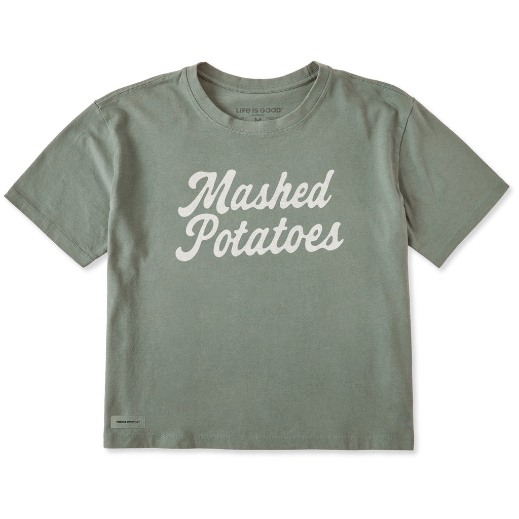 Women's Mashed Potatoes Script Short Sleeve Crusher Boxy Tee product image 1