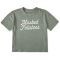 Women's Mashed Potatoes Script Short Sleeve Crusher Boxy Tee product image 1