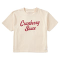 Women's Cranberry Sauce Script Short Sleeve Crusher Boxy Tee product image 1