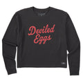 Women's Deviled Eggs Script Long Sleeve Crusher Boxy Tee product image 1