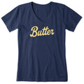 Women's Butter Script Short Sleeve Crusher Vee product image 1