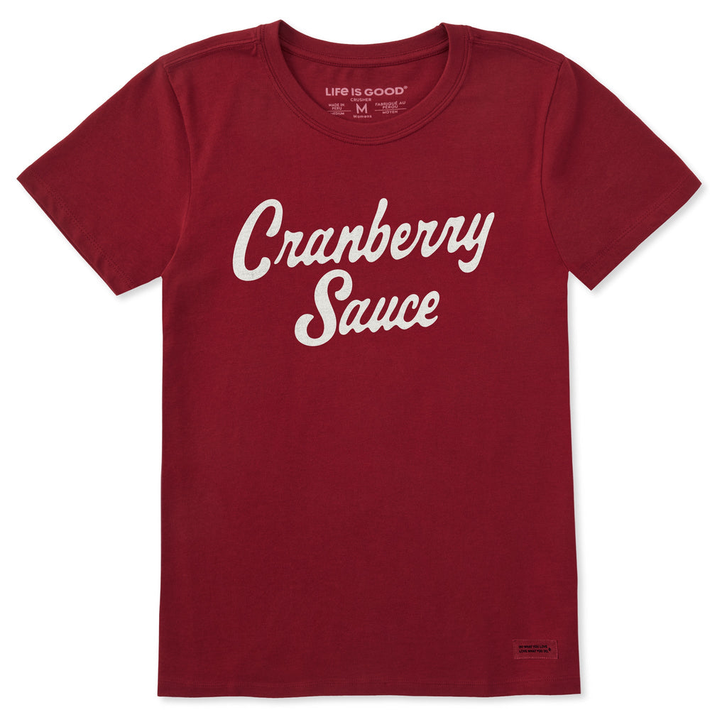Women's Cranberry Sauce Script Short Sleeve Crusher Tee product image 1