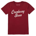 Women's Cranberry Sauce Script Short Sleeve Crusher Tee product image 1