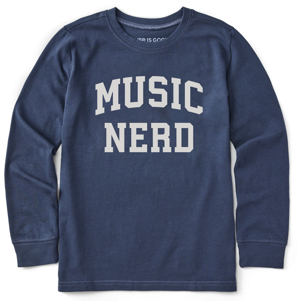 Kids Music Nerd Arch Long Sleeve Crusher Tee product image 1