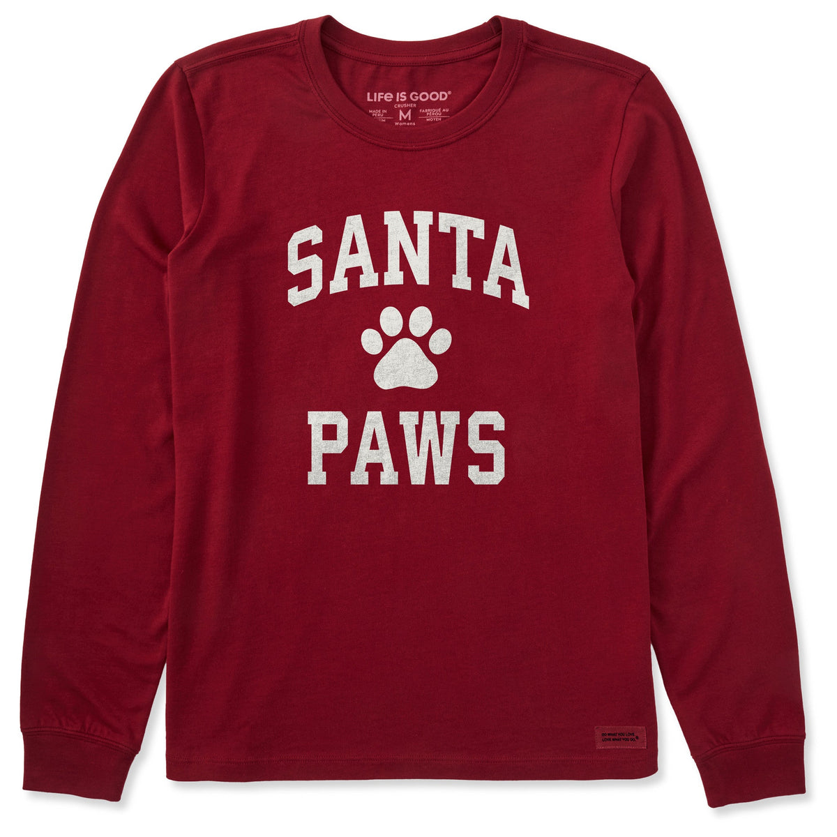 Women's Santa Paws Arch Long Sleeve Crusher Tee product image 1