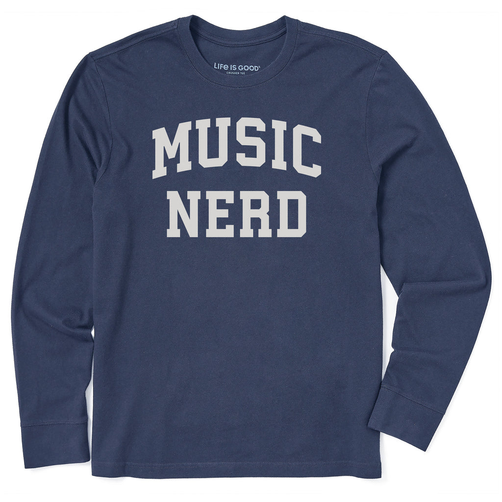 Men's Music Nerd Arch Long Sleeve Crusher Tee product image 1