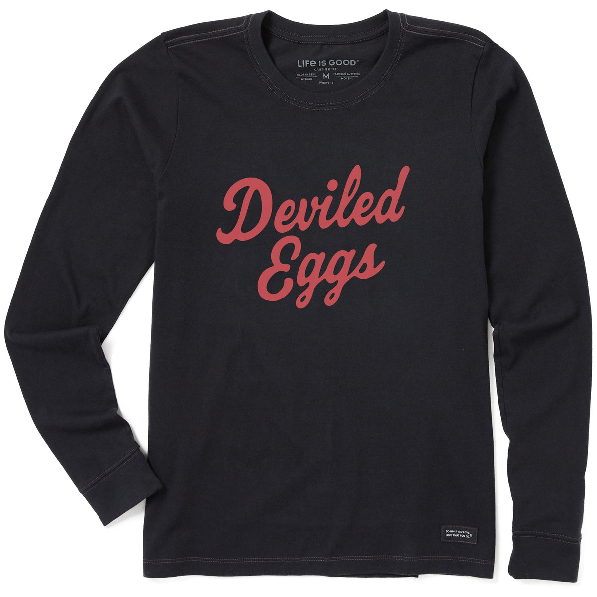 Women's Deviled Eggs Script Long Sleeve Crusher Tee product image 1