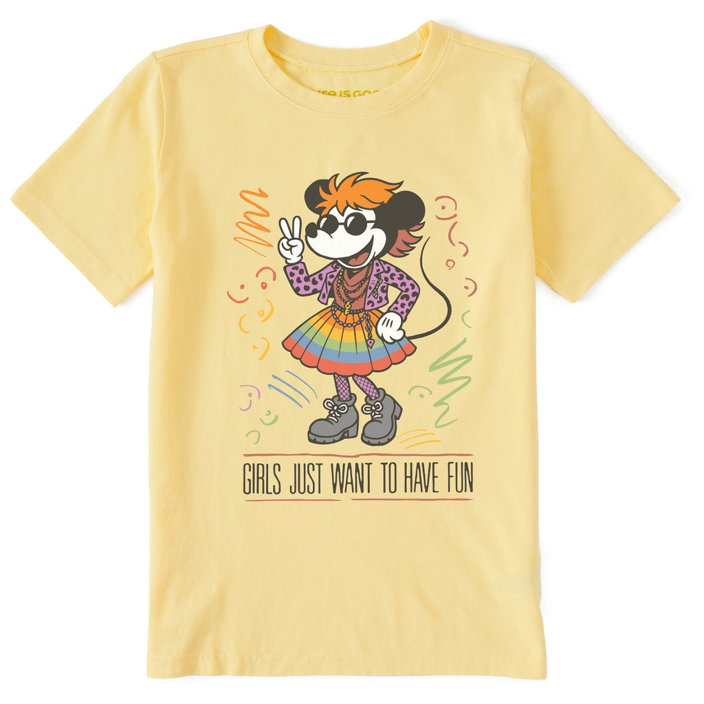 Kids Girls Just Wanna Have Fun in the 80s Short Sleeve product image 1