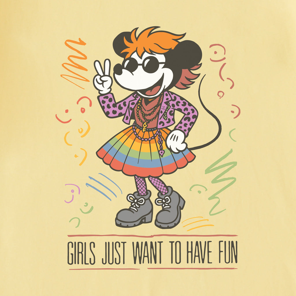 Kids Girls Just Wanna Have Fun in the 80s Short Sleeve product image 2