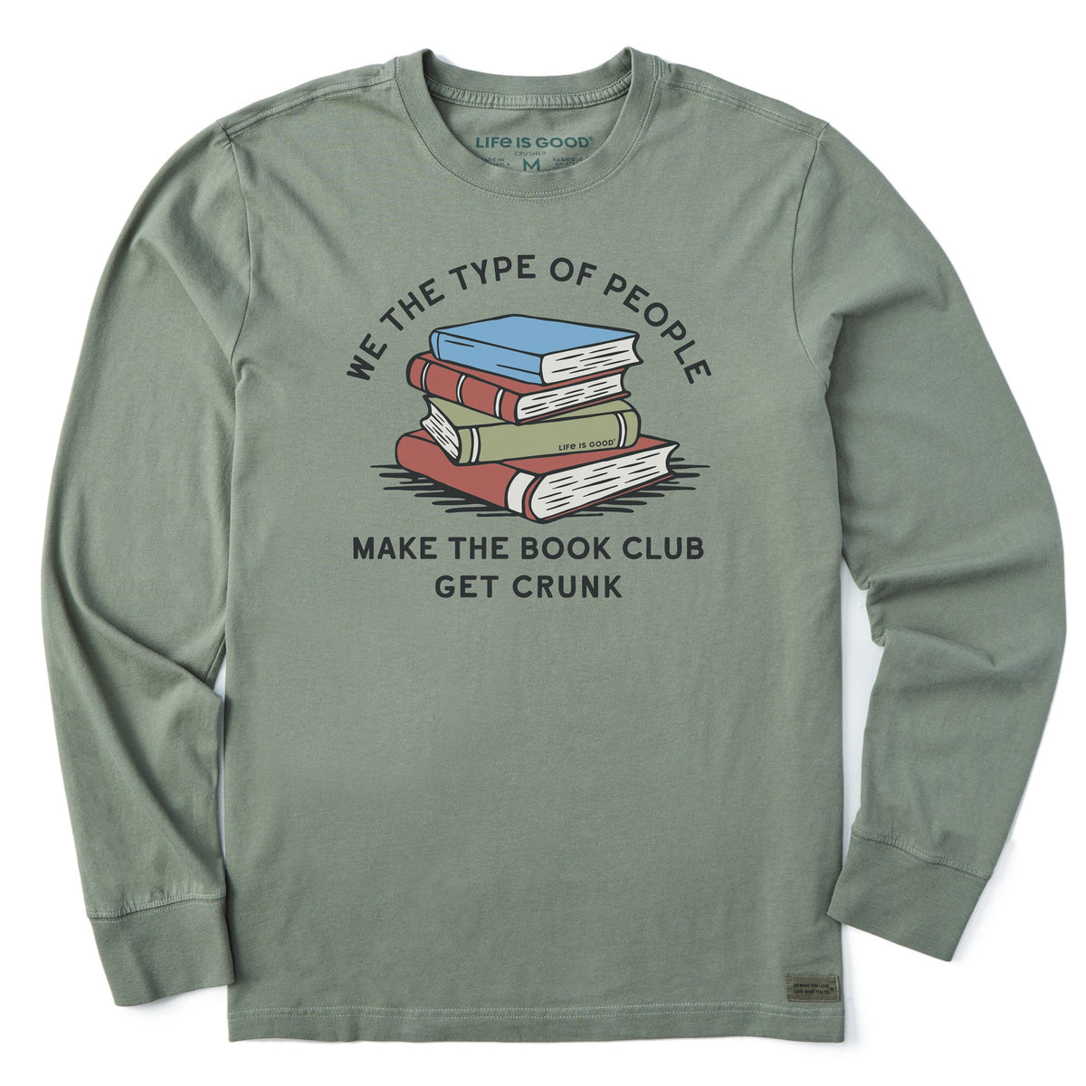 Men's Book Club Get Crunk Long Sleeve Crusher Tee product image 1