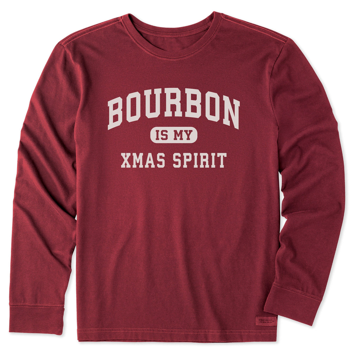 Men's Bourbon Xmas Spirit Arch Long Sleeve Crusher Tee product image 3