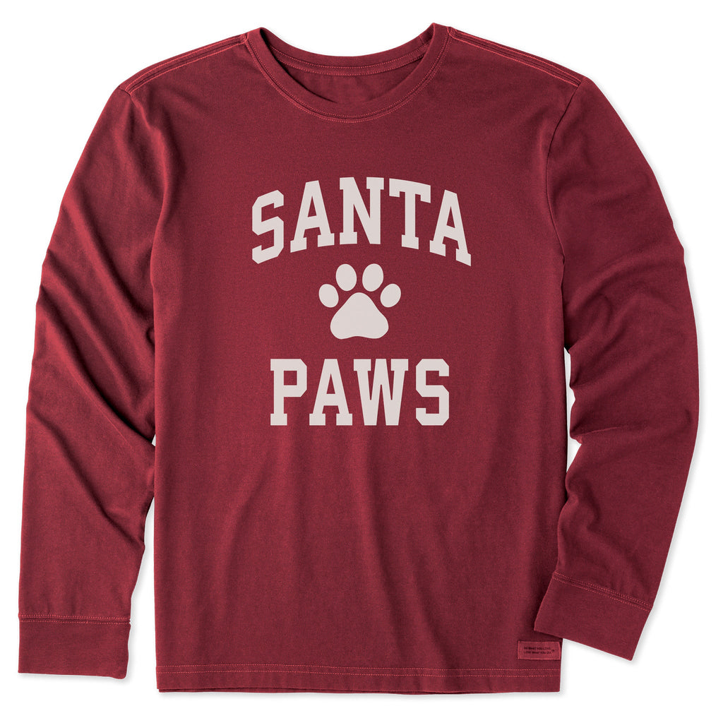 Men's Santa Paws Arch Long Sleeve Crusher Tee product image 3