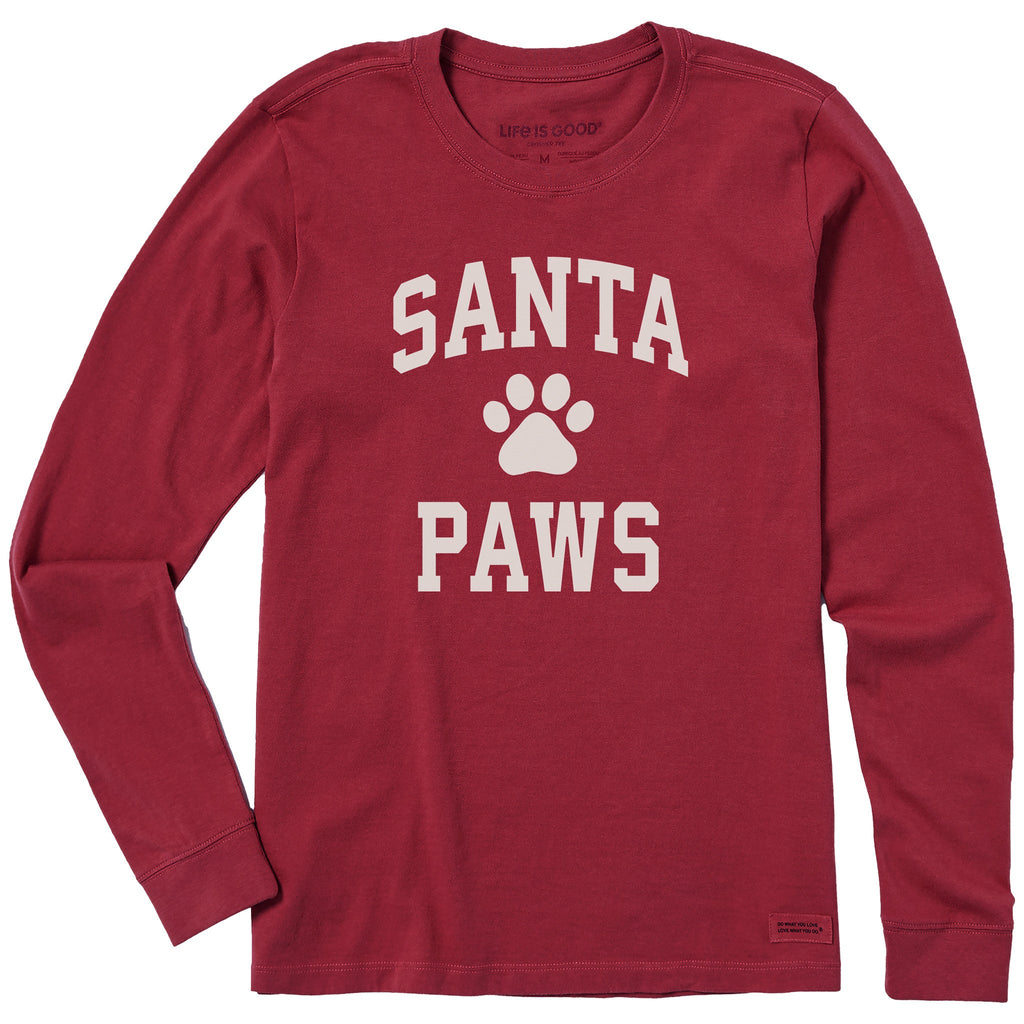 Women's Santa Paws Arch Long Sleeve Crusher Tee product image 3