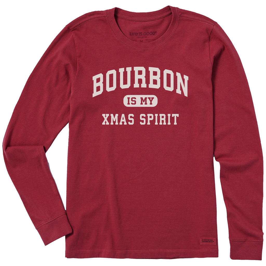 Women's Bourbon Xmas Spirit Arch Long Sleeve Crusher Tee product image 3
