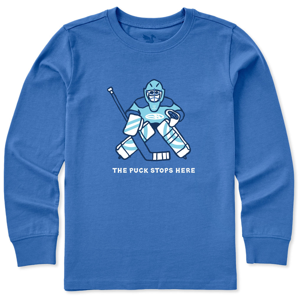 Kids The Puck Stops Here Long Sleeve Crusher Tee product image 3